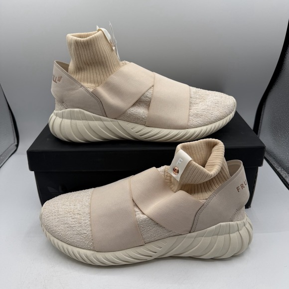 Adidas Overkill x Fruition Tubular Elastic Shoes Womens 10 Beige Sneakers CM8003